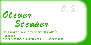 oliver stemper business card
